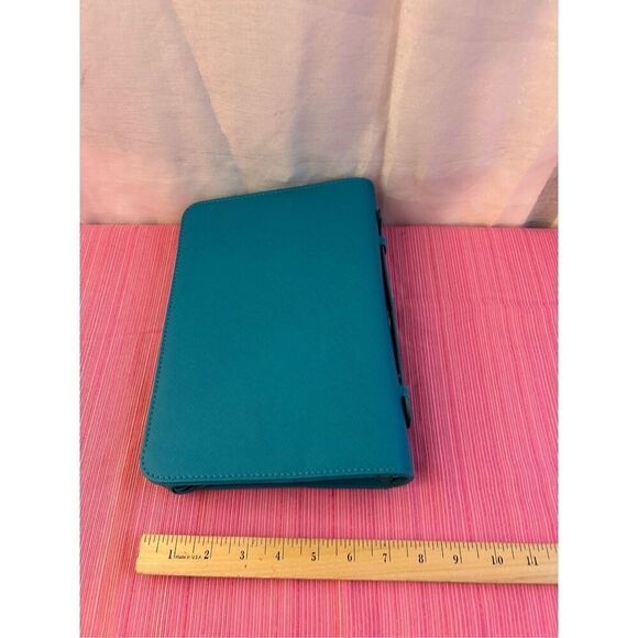 Bible cover blue "Be joyful always" 1 Thes. 5:16 zipper handle 8"x11" - Picture 3 of 3